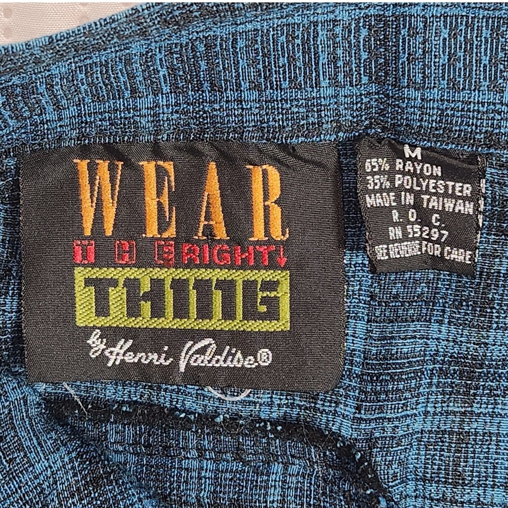 Vintage 80s Wear The Right Thing Men Shorts By Henri Valdise Blue zip Pleated M - Picture 2 of 13
